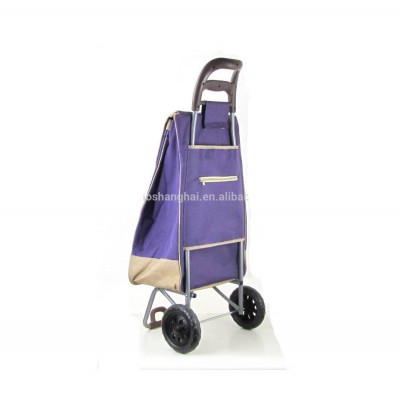 High quality and high volume portable folding shopping trolley bag with wheels