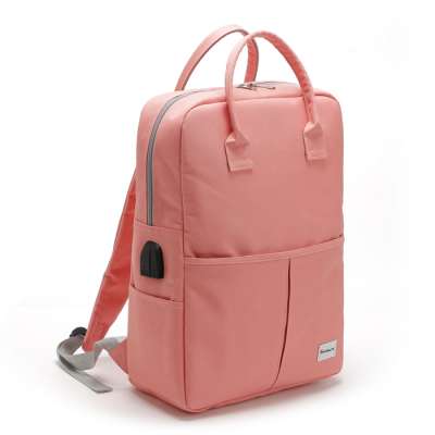 Fashion high quality polyester laptop backpack bag with USB charger