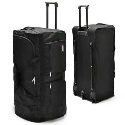 High quality 32" Large wheel duffel travel bag with durable wheel housing and strong trunk wheels