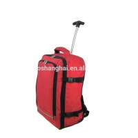 High quality carry on luggage travel trolley backpack bag with 2 wheels