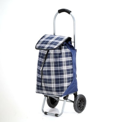 Colorful design foldable grocery shopping bag with wheels