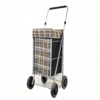 High quality folding supermarket shopping cart bag with 4 wheels